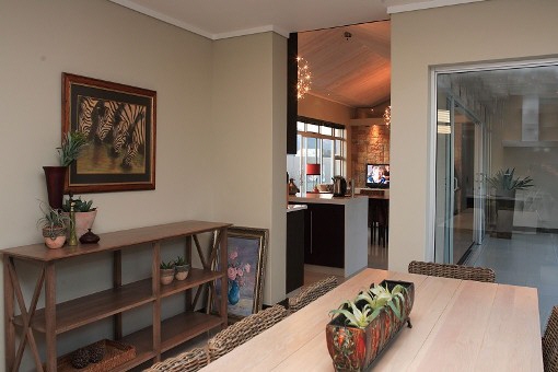 Living area and kitchen