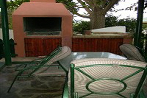 Braai area in the back of the property