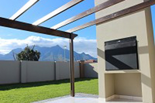 Huge patio with braai