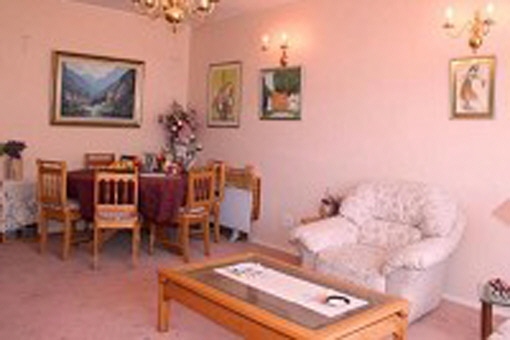 Living room with dining area