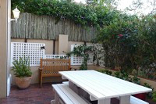 Garden area with table