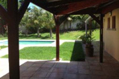 View to the pool area