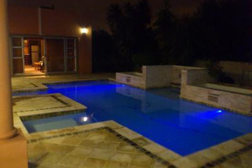 Pool area during the night
